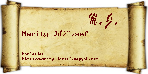 Marity József névjegykártya