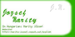 jozsef marity business card